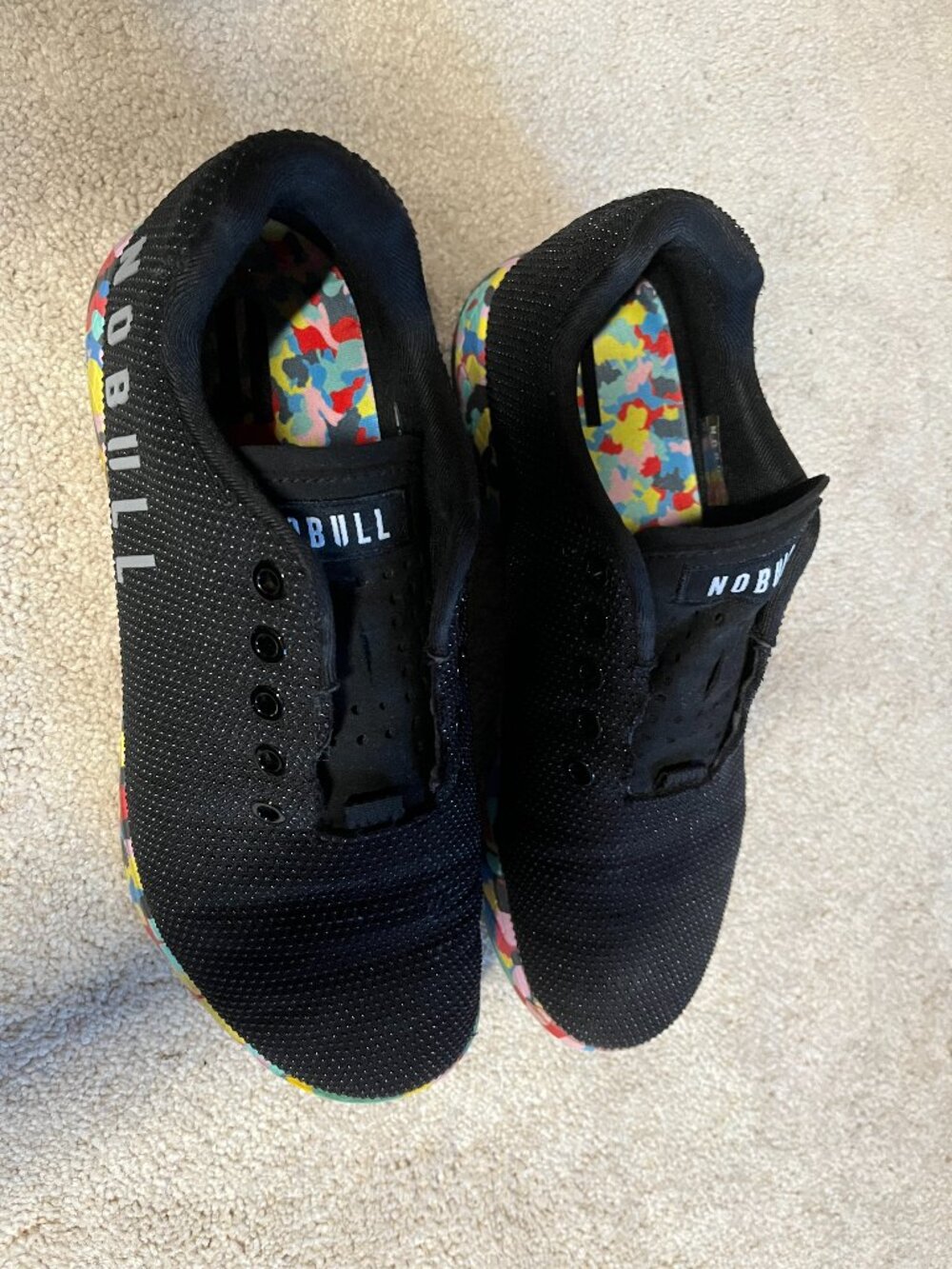 NOBULL Black Rainbow Trainers Women 8.5 Men 7